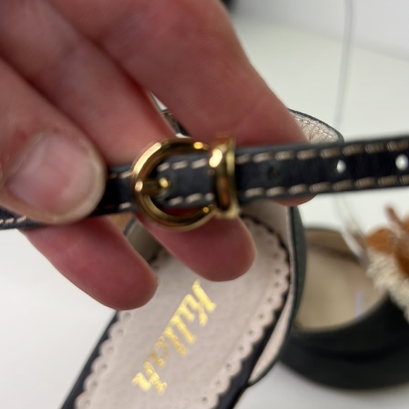 Killah Leather Wedges  with Floral Appliques - Picture 7 of 11